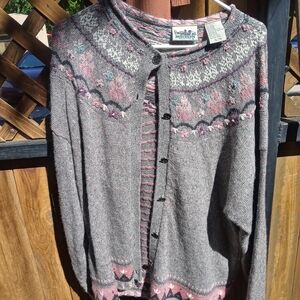 North reflections cardigan wool warm